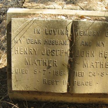 MATHER Henry Joseph -1964 :: MATHER John Henry -1964
