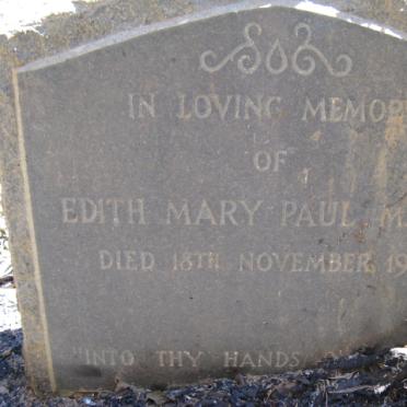 PAUL Edith Mary -196?