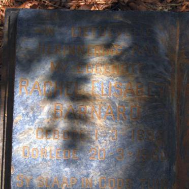 BARNARD Rachel Elisabeth 1895-1960