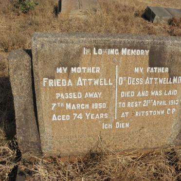 ATTWELL Dess -1913 &amp; Frieda -1950