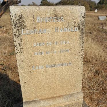 BURGESS Leonard Harold 1914-1948