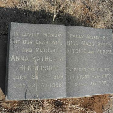 HENDERSON Anna Katherine 1909-1958