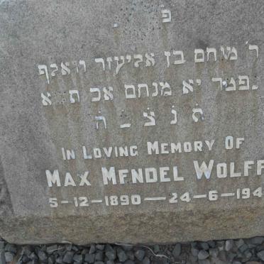WOLFF Max Mendel 1890-1942