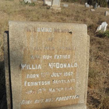 McDONALD William 1867-1948