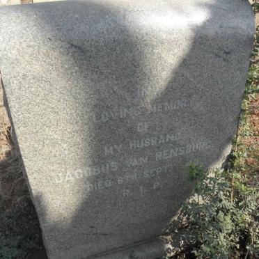 RENSBURG Jacobus, van -1945