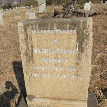 SCHRONEN Mildred Regina 1894-1946