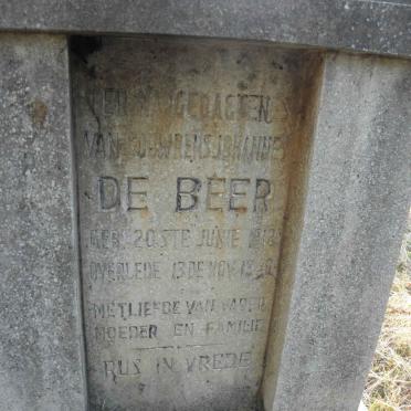 BEER Lowrens Johannes, de 1912-1946