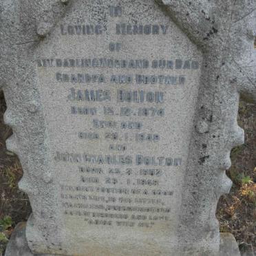 BOLTON James 1874-1949 :: BOLTON John Charles 1902-1949