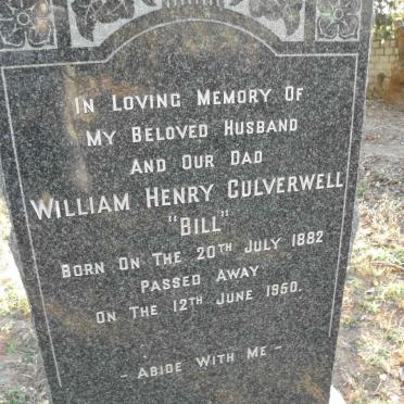 CULVERWELL William Henry 1882-1950