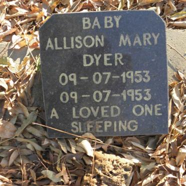 DYER Allison Mary 1953-1953