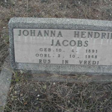 JACOBS Johanna Hendrina 1891-1968