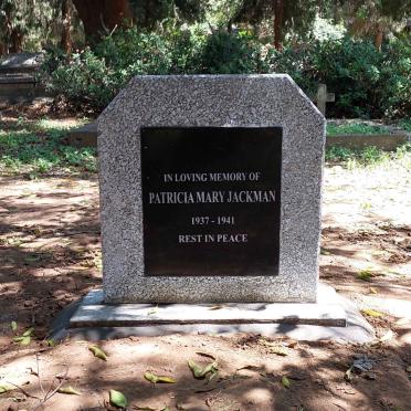 JACKMAN Patricia Mary 1937-1941
