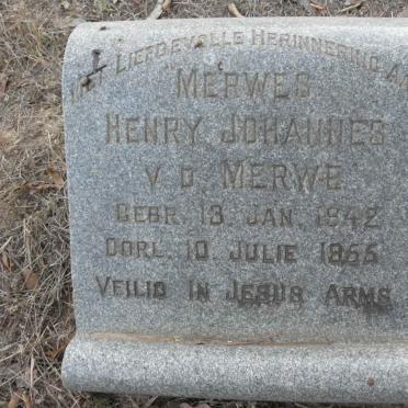 MERWE Henry Johannes, v.d. 1942-1955