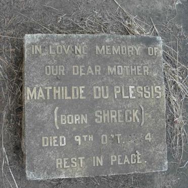 PLESSIS Mathilde, du nee SHRECK -1934