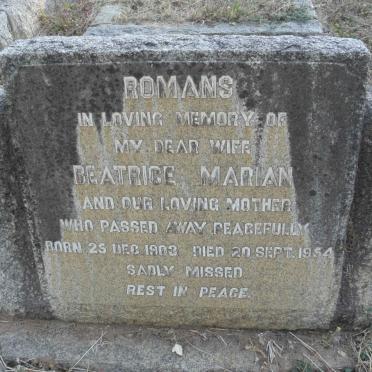 ROMANS Beatrice Marian 1903-1954