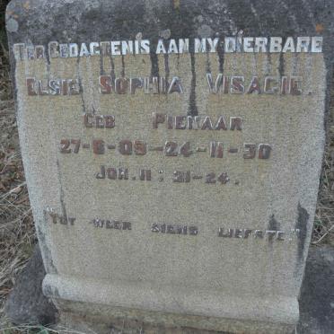 VISAGIE Elsie Sophia nee PIENAAR 1909-1930