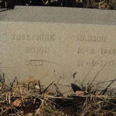 HANSON Josephine 1944-1961