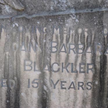 BLACKLER Joan Barbara