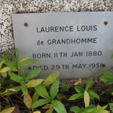 GRANDHOMME Laurence Louis, de 1880-1951