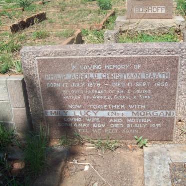 RAATH Philip Arnold Christiaan 1876-1956 &amp; Emily Lucy MORGAN 1889-1971