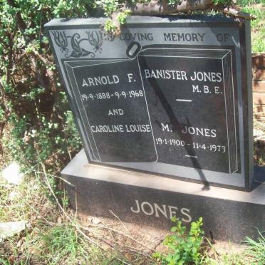 JONES Arnold F. 1888-1968 &amp; Caroline Louise :: JONES Banister M.B.E. :: JONES M. 1900-1973