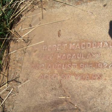 MACDONALD Margret nee MACAULAY -1924