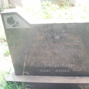 HODNETT Leslie Vivian 1945-1959