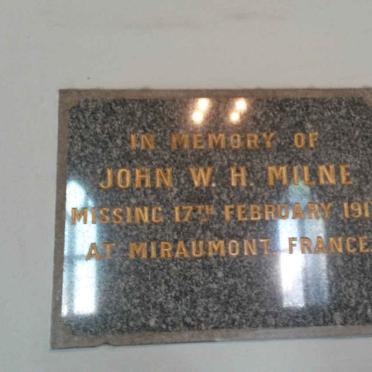 MILNE John W.H. -1917