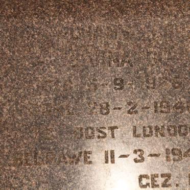 BARNARD Maria Johanna Cornelia 1926-1946