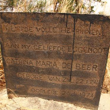 BEER Catrina Maria, de nee VAN ZYL 1911-1974