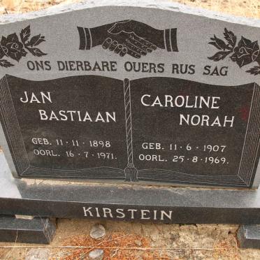 KIRSTEIN Jan Bastiaan 1898-1971 &amp; Caroline Norah 1907-1969