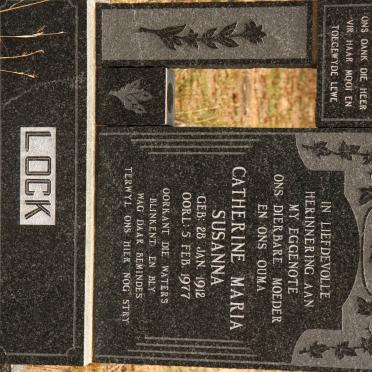 LOCK Catherine Maria Susanna 1912-1977