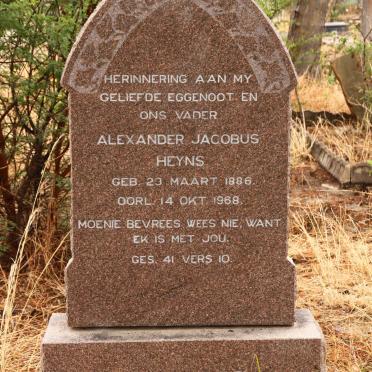HEYNS Alexander Jacobus 1886-1968