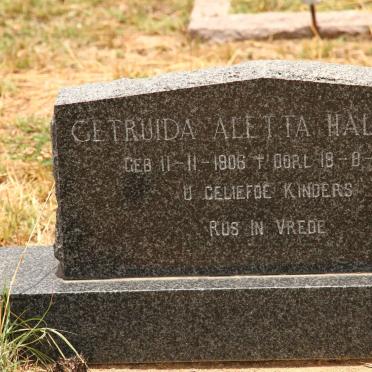 HALFORTY Gertruida Aletta 1906-1976