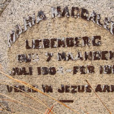 LIEBENBERG Maria Magdalena 1904-1905
