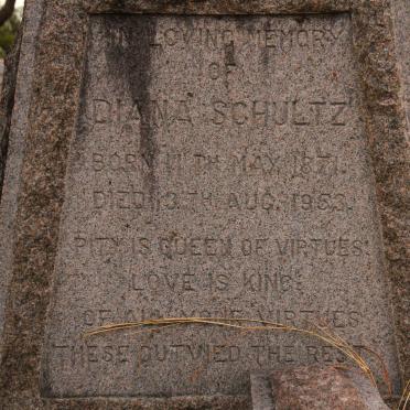 SCHULTZ Diana 1871-1953