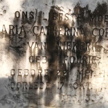 NIEKERK Maria Catharina Cornelia, van nee FOURIE 1856-1931