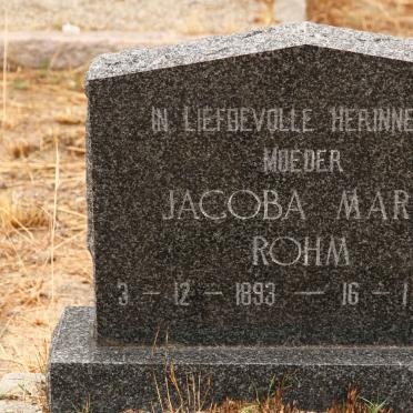 ROHM Jacoba Maria 1893-1981