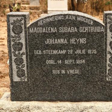 HEYNS Magdalena Susara Gertruida Johanna  nee STEENKAMP 1875-1954