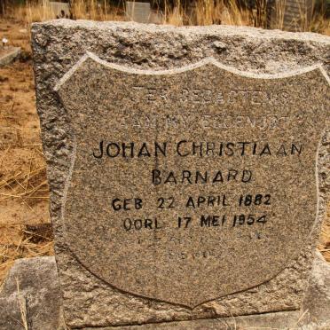BARNARD Johan Christiaan 1882-1954