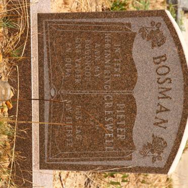 BOSMAN Pieter Creswell 1928-1990