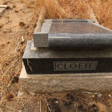 CLOETE Pieter Jacobus 1887-1958