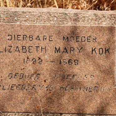 KOK Elizabeth Mary nee WHEELER 1892-1969