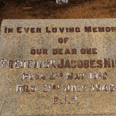 NISH Frederick Jacobes 1910-1946