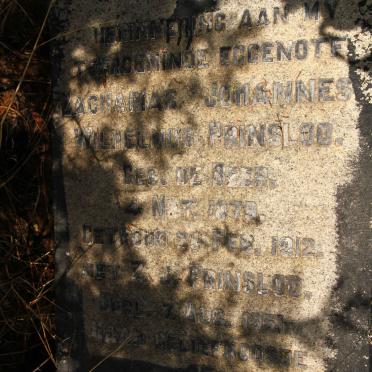 PRINSLOO Zacharias Johannes Wilhelmus nee DE BEER 1879-1951