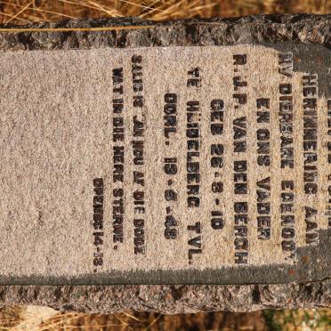BERGH R.J.P., van den 1910-1948