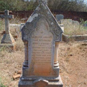 RENSBURG Susanna Abijail, van nee FOURIE