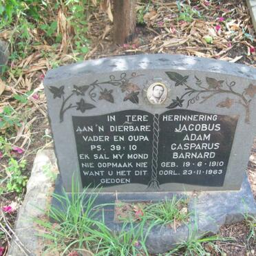 BARNARD Jacobus Adam Casparus 1910-1963 