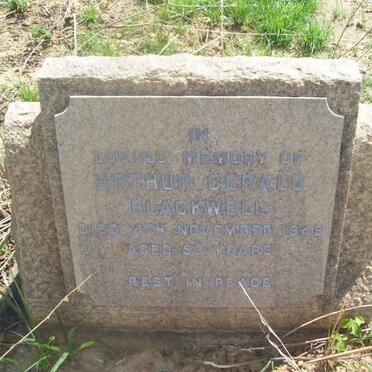 BLACKWELL Arthur Gerald -1949