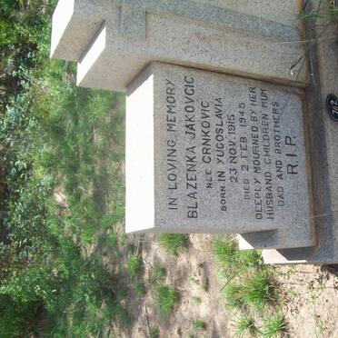 JACOVCIC Blazenka nee CRNKOVIC 1915-1945